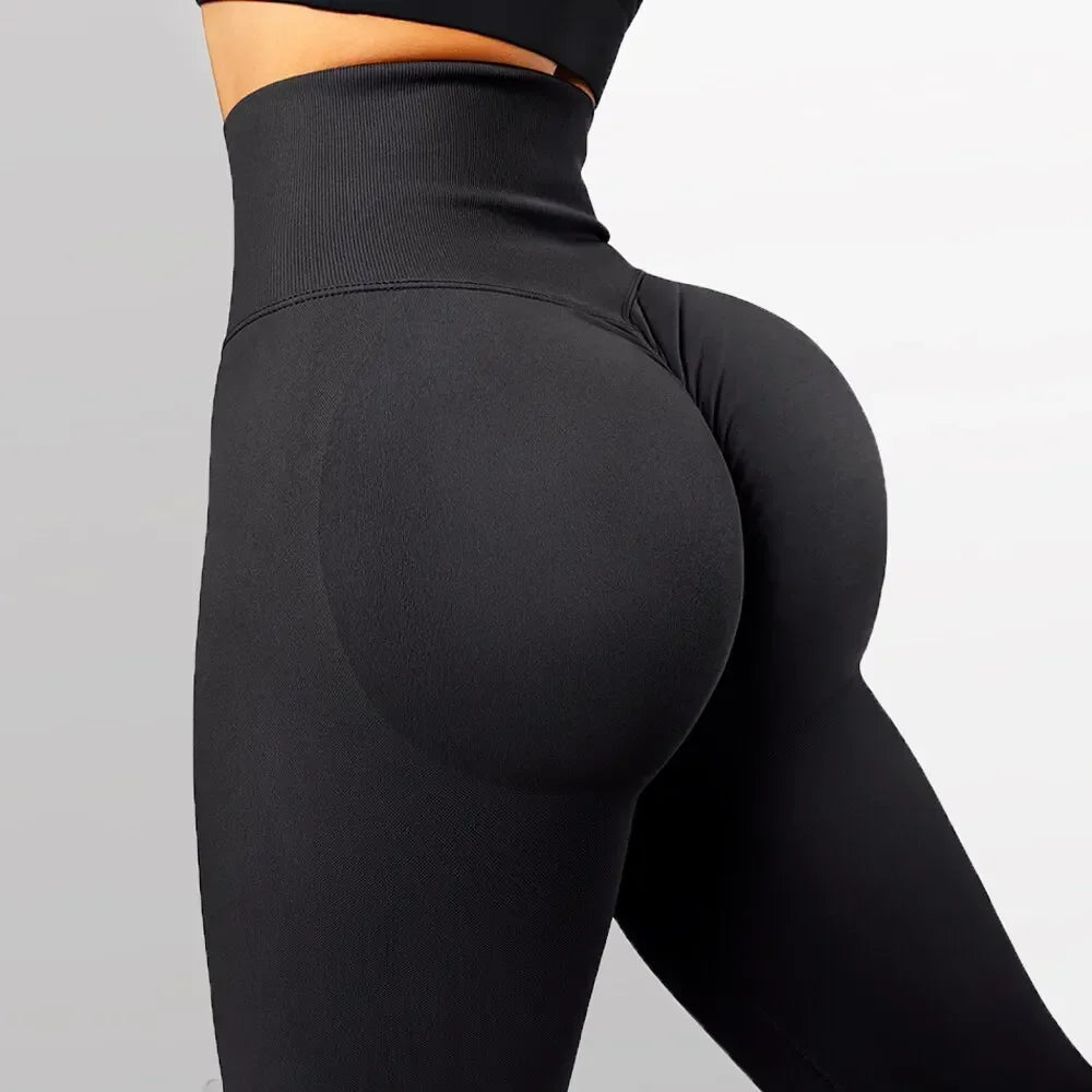 Seamless Knitted Leggings Women High Waist Sports Pants High Elastic Gym Workout Running Leggings Sexy Hip Liftting Leggings