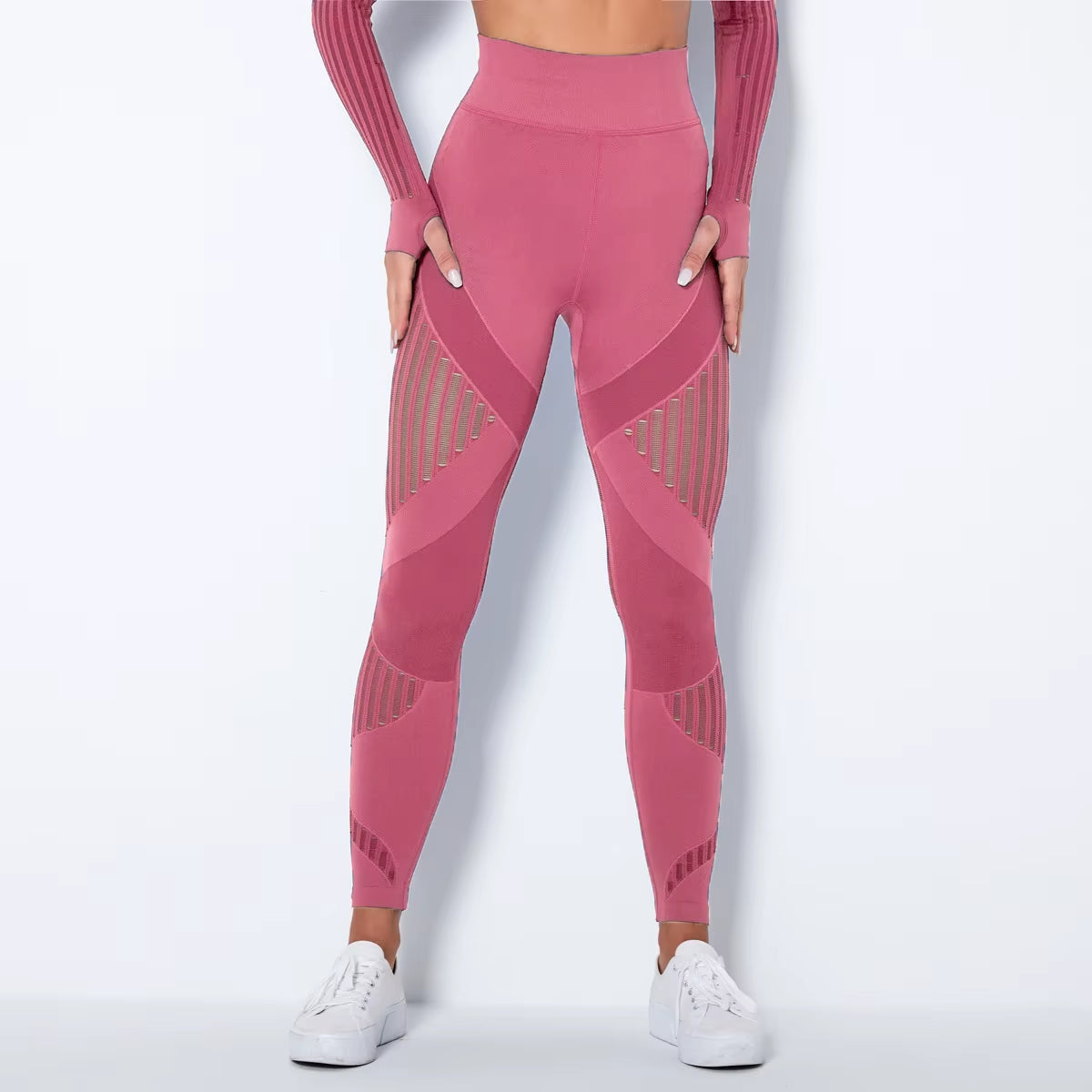 Fashion Mesh Leggings Women Fitness Workout Leggings High Waist Patchwork Legging Breathable Sportswear Jeggings