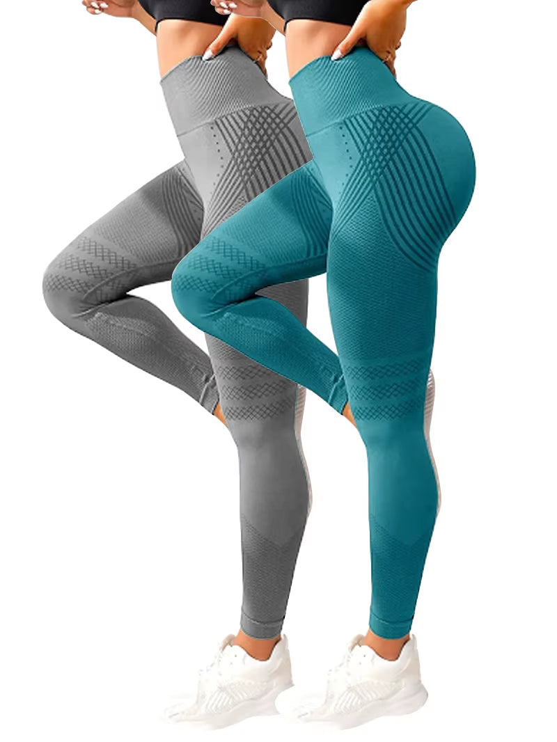 2 Pieces Legging Woman Push up Workout Sport Leggings Women Scrunch Butt Female Outfit Gym Seamless Legging Pants
