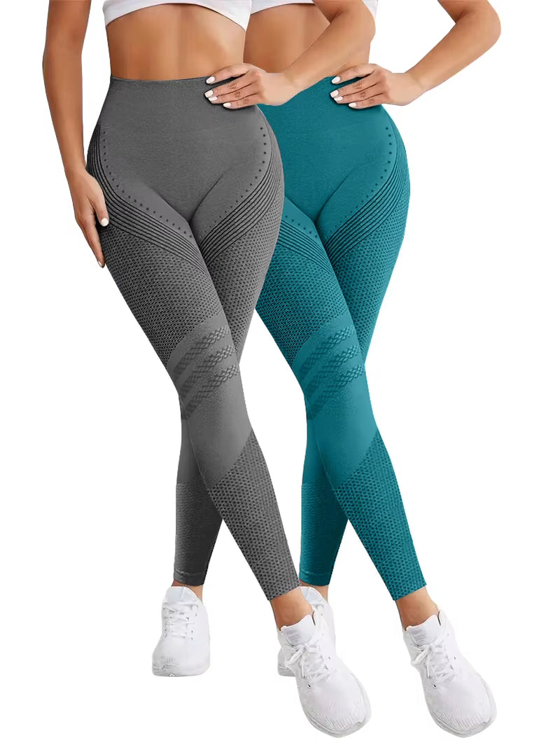 2 Pieces Legging Woman Push up Workout Sport Leggings Women Scrunch Butt Female Outfit Gym Seamless Legging Pants
