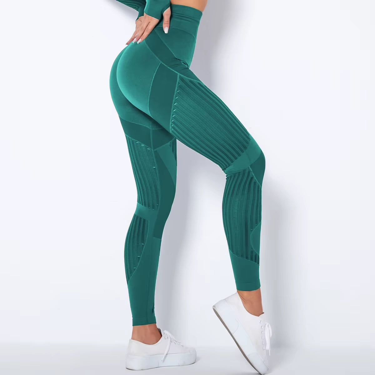 Fashion Mesh Leggings Women Fitness Workout Leggings High Waist Patchwork Legging Breathable Sportswear Jeggings