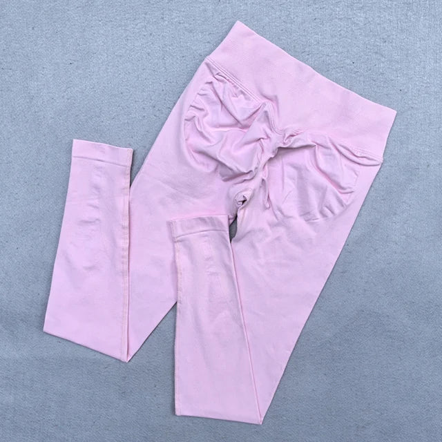 Womens Yoga Pants Seamless Mid High Waisted Tummy Control Butt Lifting Workout Leggings for Women Running
