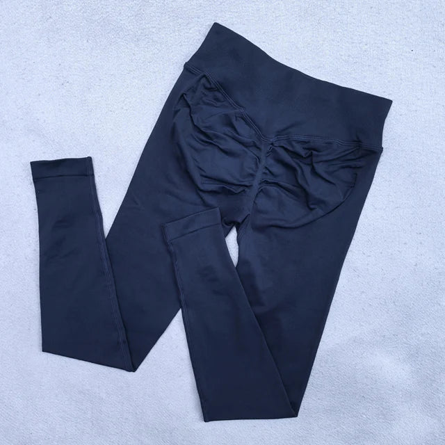 Womens Yoga Pants Seamless Mid High Waisted Tummy Control Butt Lifting Workout Leggings for Women Running
