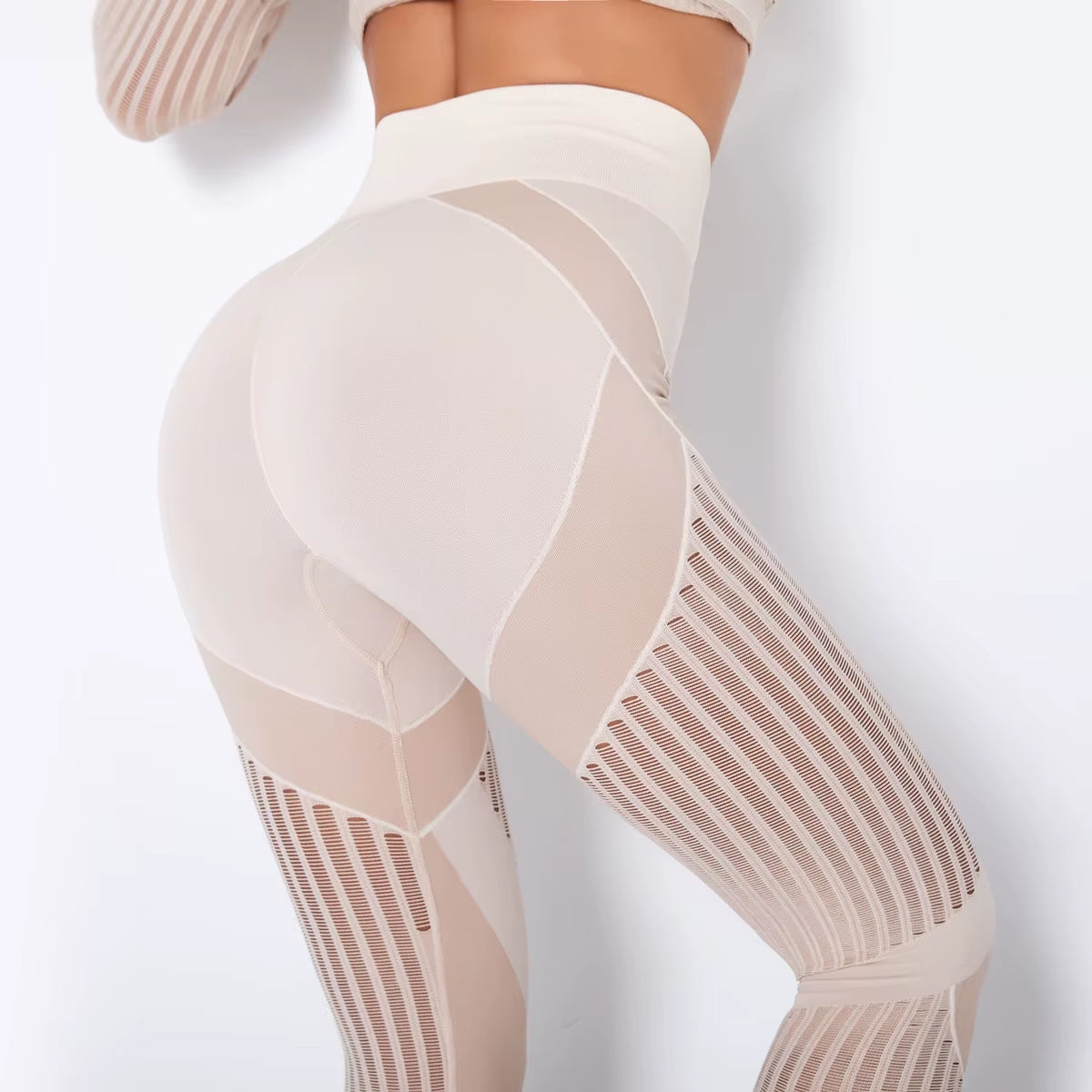 Fashion Mesh Leggings Women Fitness Workout Leggings High Waist Patchwork Legging Breathable Sportswear Jeggings