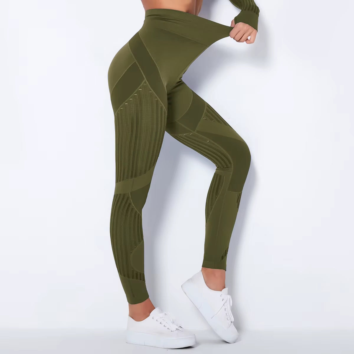 Fashion Mesh Leggings Women Fitness Workout Leggings High Waist Patchwork Legging Breathable Sportswear Jeggings
