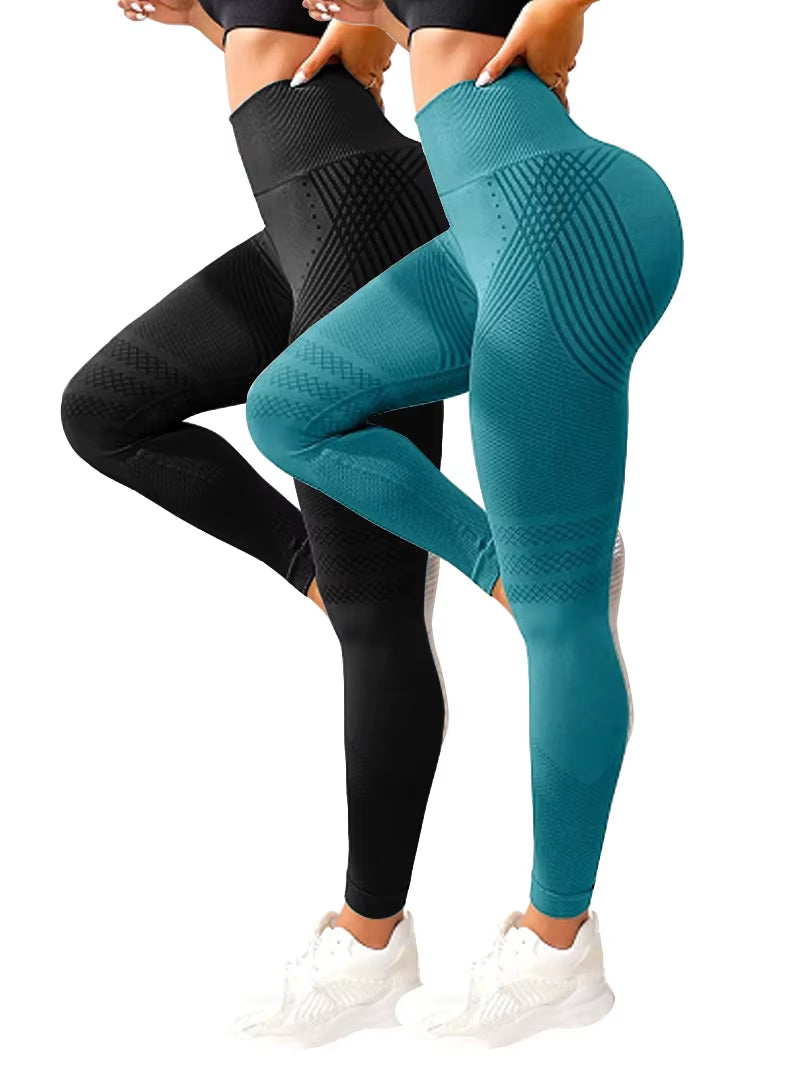 2 Pieces Legging Woman Push up Workout Sport Leggings Women Scrunch Butt Female Outfit Gym Seamless Legging Pants