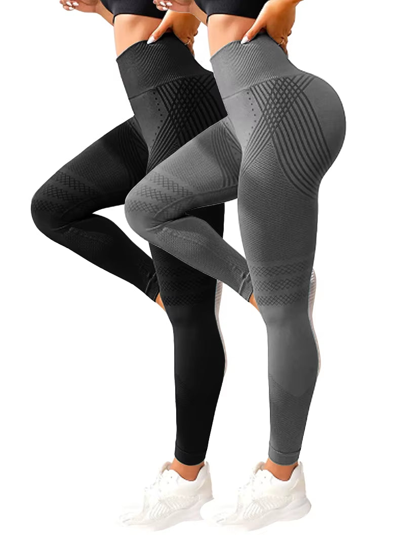 2 Pieces Legging Woman Push up Workout Sport Leggings Women Scrunch Butt Female Outfit Gym Seamless Legging Pants