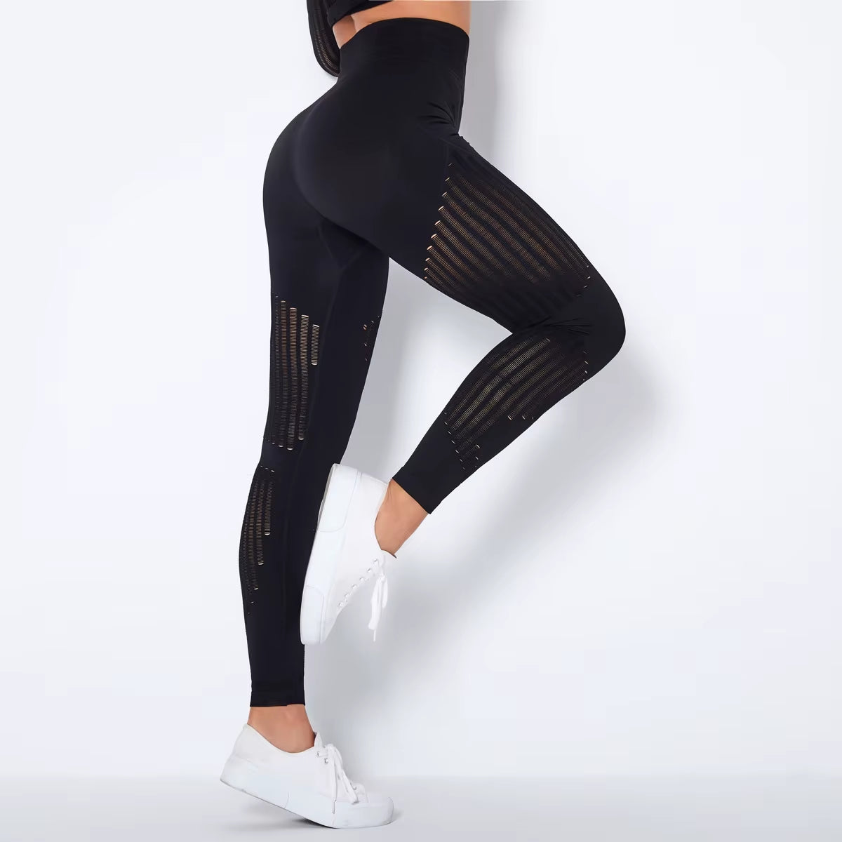 Fashion Mesh Leggings Women Fitness Workout Leggings High Waist Patchwork Legging Breathable Sportswear Jeggings