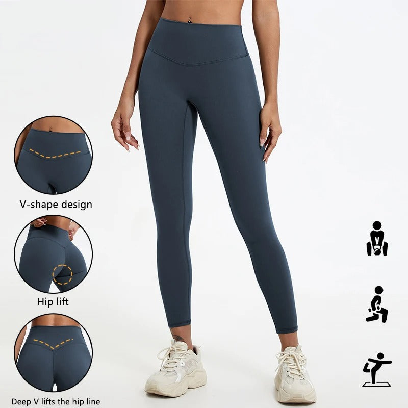 Super Soft Fabrics High Waist Leggings Quick-Dry Gym Yoga Pants Running Workout Tights Push Up Sports Leggings Women
