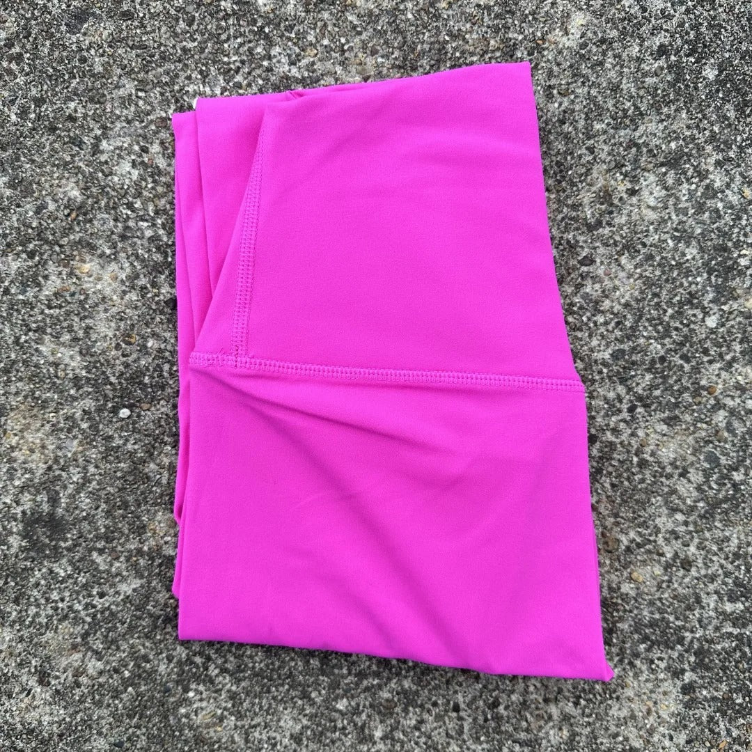 Solid Color High Waist Yoga Legging Athletic soft Women Sport Pant Tight Butter Gym Comprehensive Training Jog Back Waist Pocket