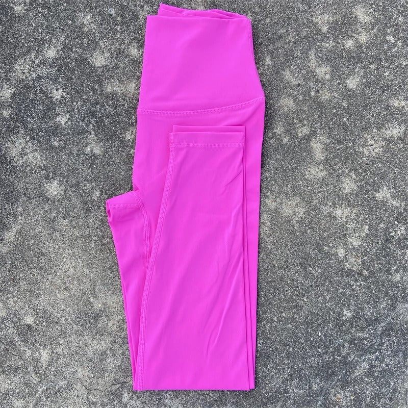 25" Yoga Sports Leggings With Pockets Women's Gym High Waist Tights Plus Size Fitness Soft Yoga Pants Running Training Trousers
