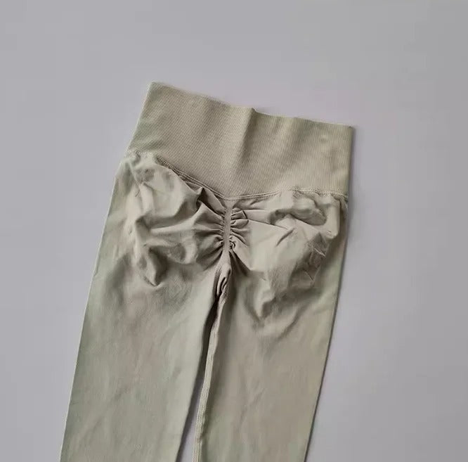 Seamless High Waisted Leggings Sport Through Yoga Hip Lifting Gym Running Quick Dry Pants Scrunch Butt Pants