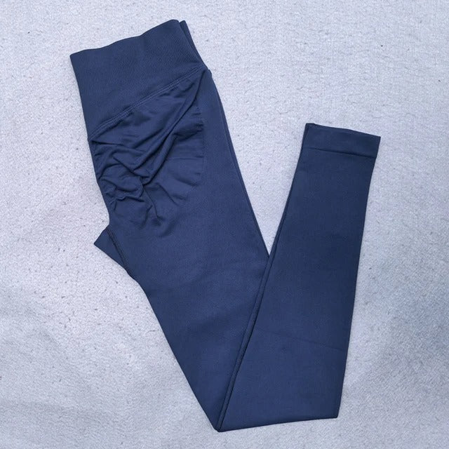 Leggings Women Scrunch Bum Gym Legging Seamless Yoga Legging Workout Yoga Pants Low Ribbed Waistband Sports Tights