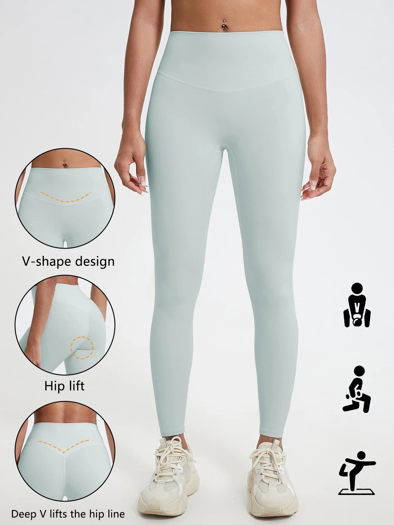 Super Soft Fabrics High Waist Leggings Quick-Dry Gym Yoga Pants Running Workout Tights Push Up Sports Leggings Women