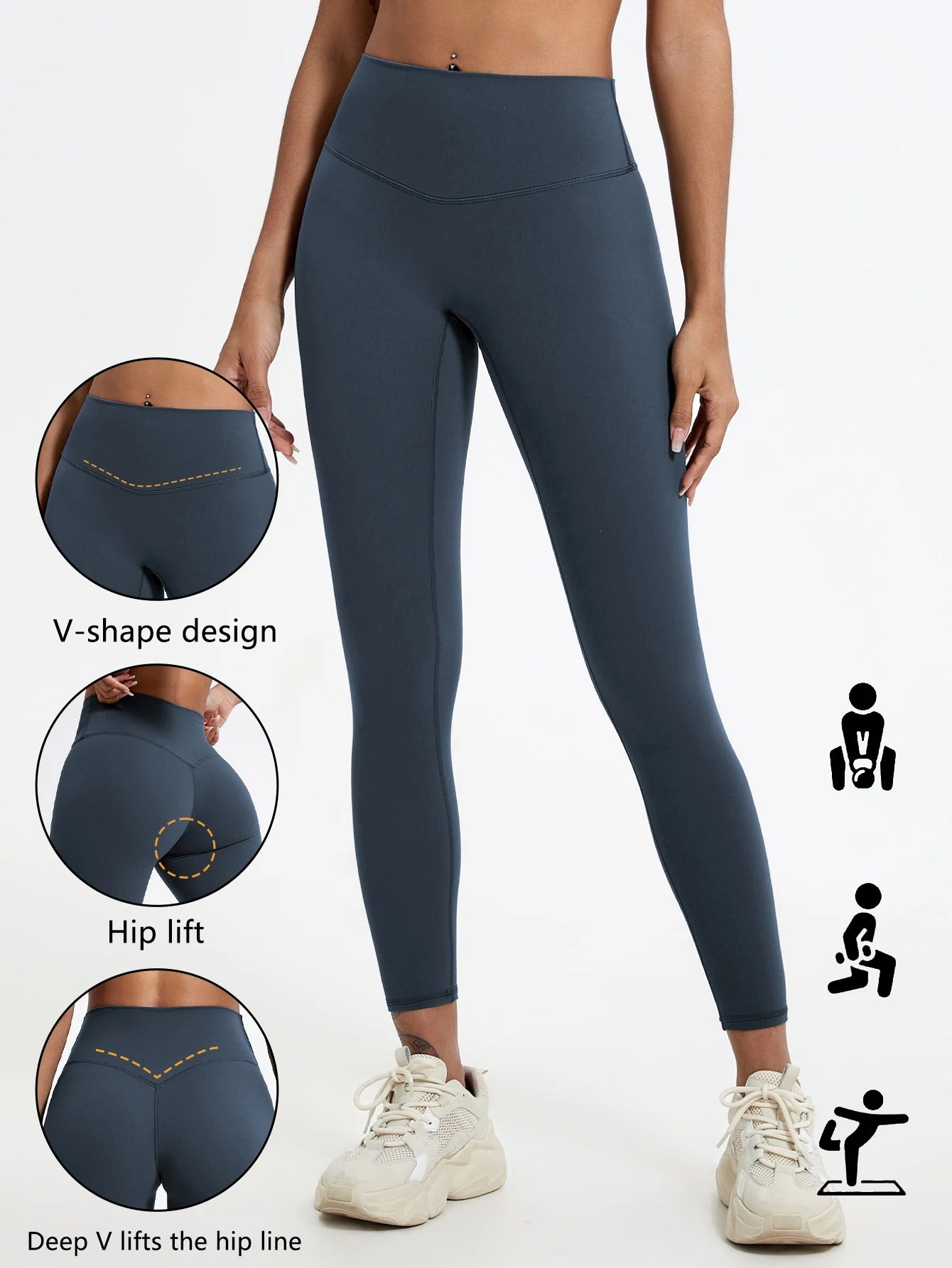 Super Soft Fabrics High Waist Leggings Quick-Dry Gym Yoga Pants Running Workout Tights Push Up Sports Leggings Women