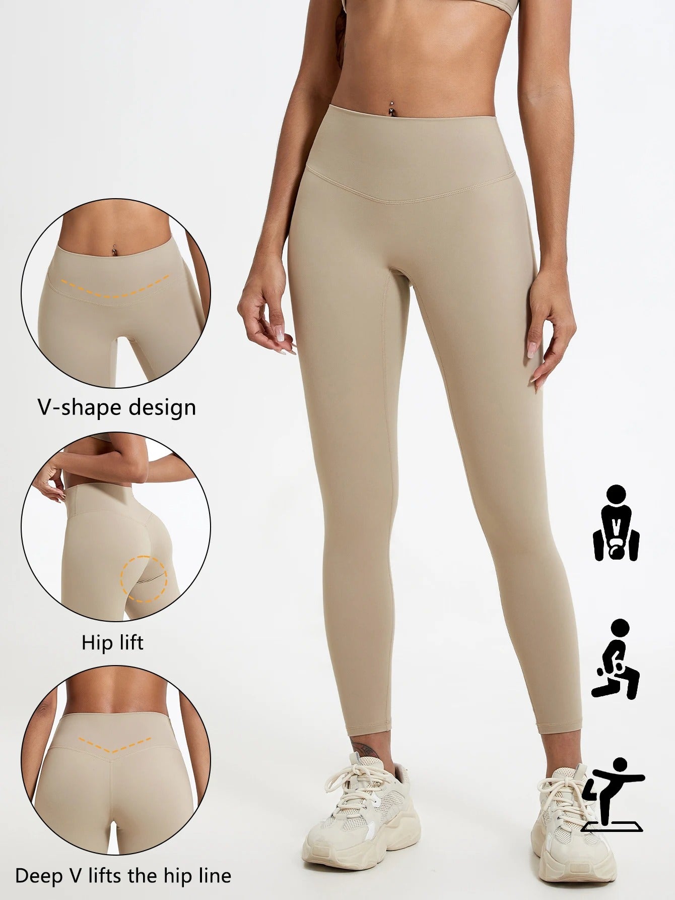 Super Soft Fabrics High Waist Leggings Quick-Dry Gym Yoga Pants Running Workout Tights Push Up Sports Leggings Women
