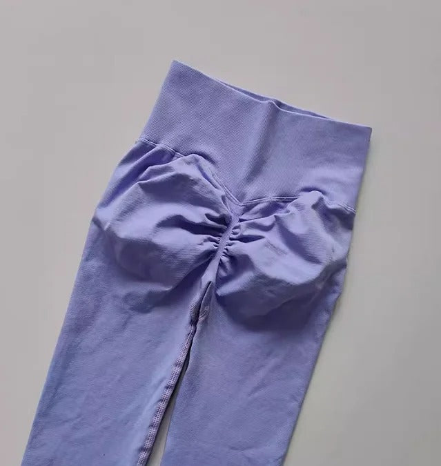 Seamless High Waisted Leggings Sport Through Yoga Hip Lifting Gym Running Quick Dry Pants Scrunch Butt Pants