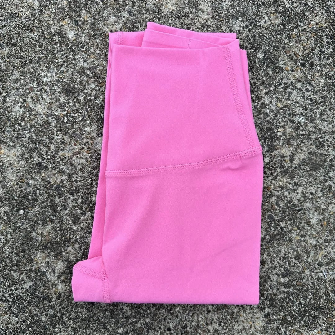 Solid Color High Waist Yoga Legging Athletic soft Women Sport Pant Tight Butter Gym Comprehensive Training Jog Back Waist Pocket