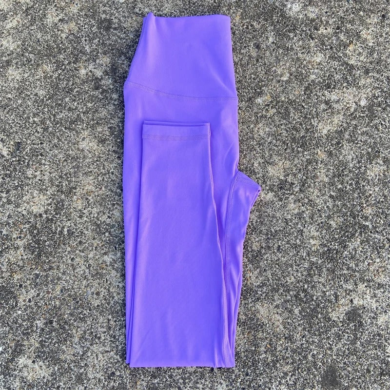 25" Yoga Sports Leggings With Pockets Women's Gym High Waist Tights Plus Size Fitness Soft Yoga Pants Running Training Trousers