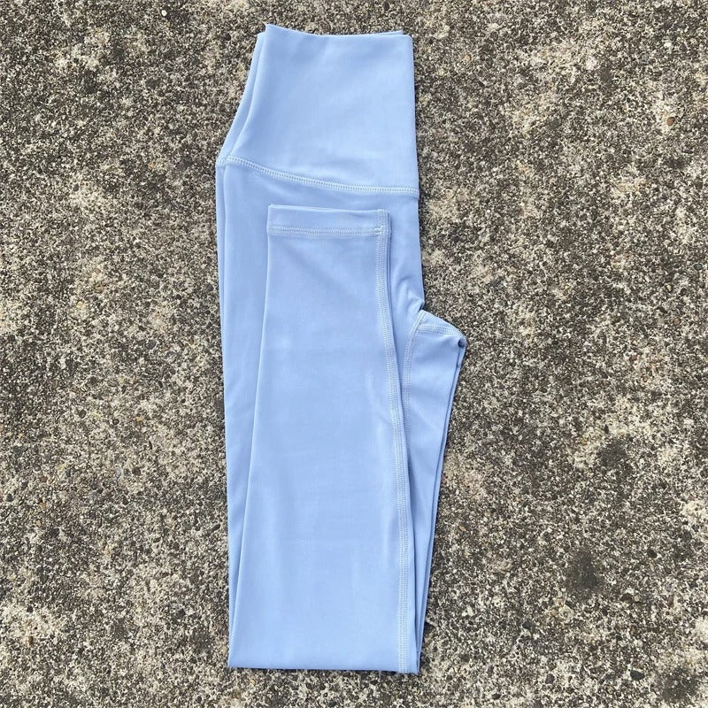 25" Yoga Sports Leggings With Pockets Women's Gym High Waist Tights Plus Size Fitness Soft Yoga Pants Running Training Trousers