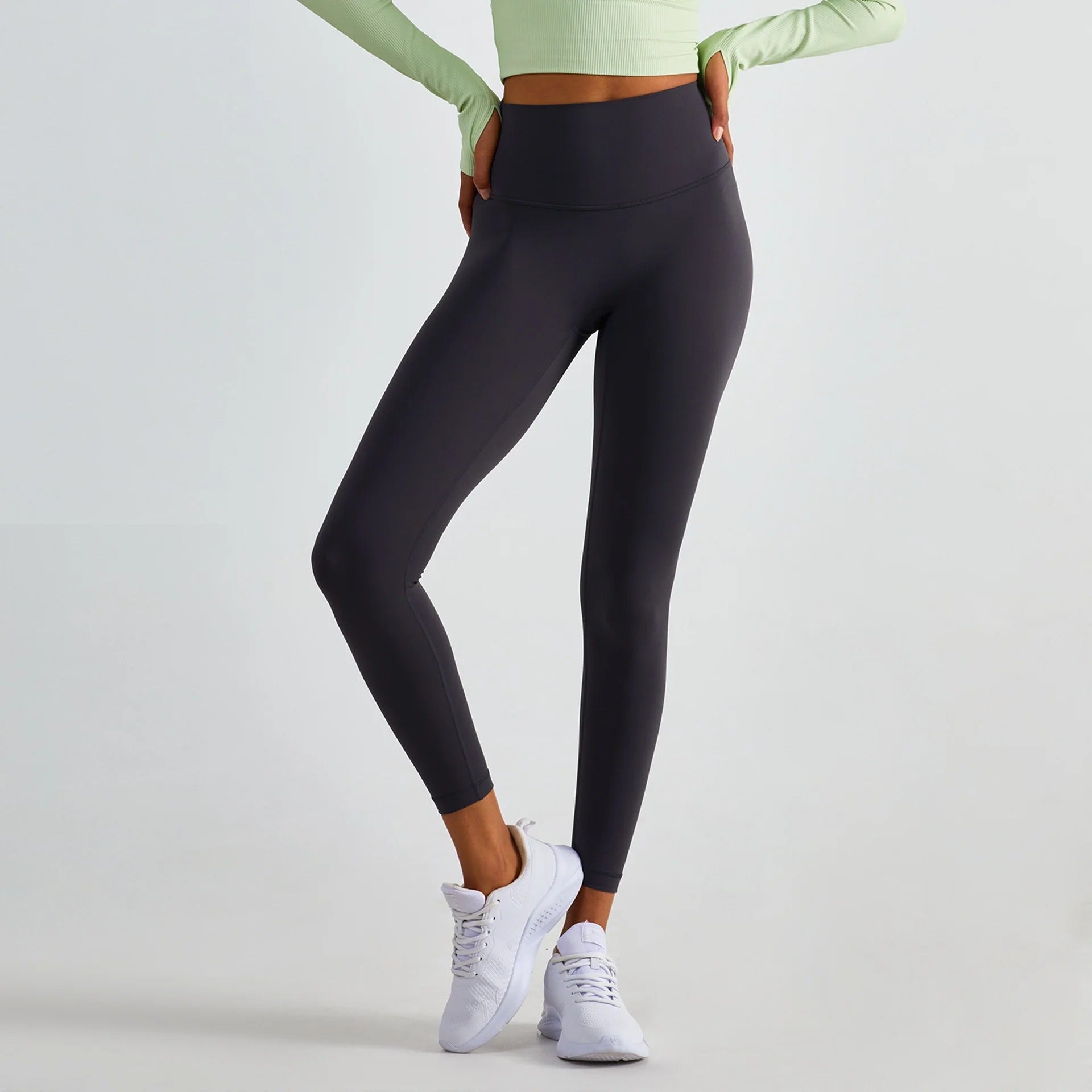 Solid Color High Waist Yoga Legging Athletic soft Women Sport Pant Tight Butter Gym Comprehensive Training Jog Back Waist Pocket
