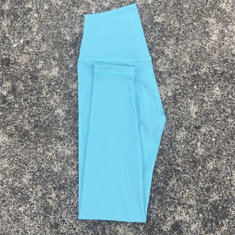 25" Yoga Sports Leggings With Pockets Women's Gym High Waist Tights Plus Size Fitness Soft Yoga Pants Running Training Trousers