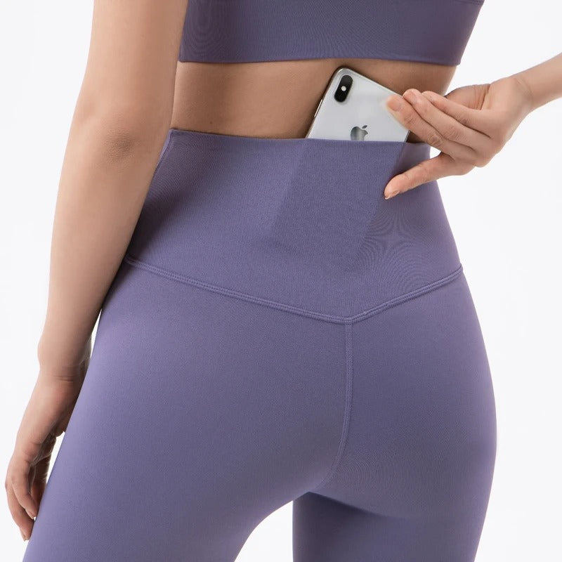 25" Yoga Sports Leggings With Pockets Women's Gym High Waist Tights Plus Size Fitness Soft Yoga Pants Running Training Trousers