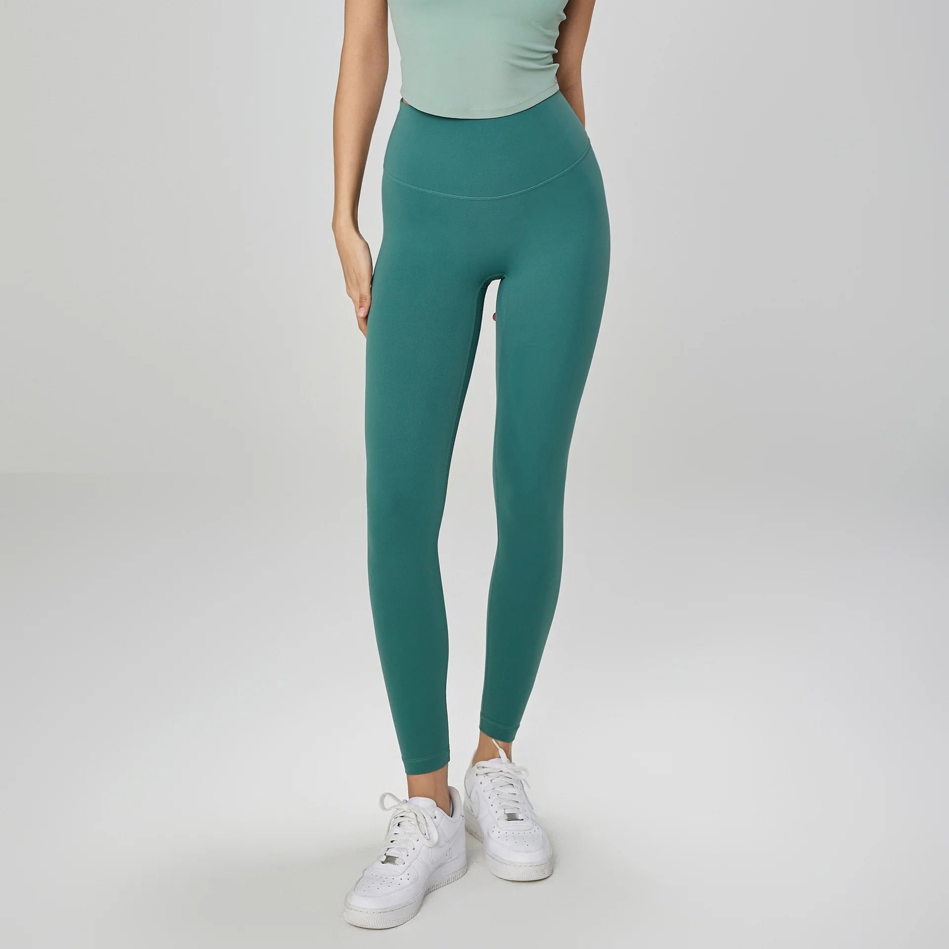 Solid Color High Waist Yoga Legging Athletic soft Women Sport Pant Tight Butter Gym Comprehensive Training Jog Back Waist Pocket