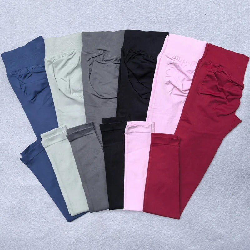 Leggings Women Scrunch Bum Gym Legging Seamless Yoga Legging Workout Yoga Pants Low Ribbed Waistband Sports Tights