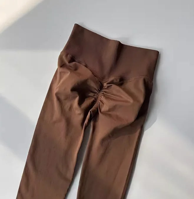 Seamless High Waisted Leggings Sport Through Yoga Hip Lifting Gym Running Quick Dry Pants Scrunch Butt Pants