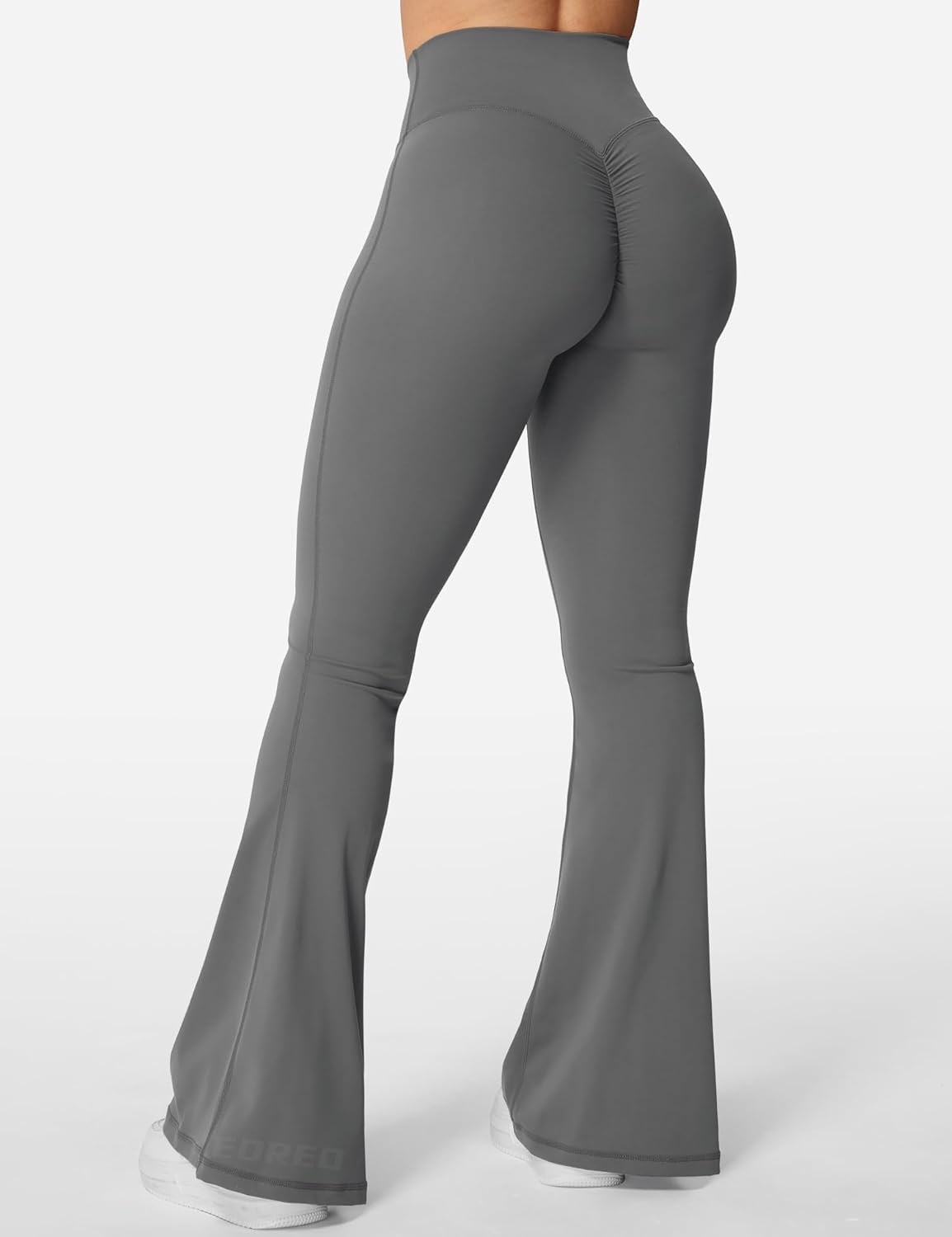 Flare Scrunch Leggings for Women V Cross Waist Bell Bottom Yoga Pants Tummy Control Bootcut Workout Leggings